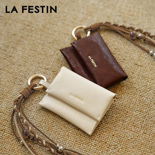 LA FESTIN Leather Bag Charm Keychain