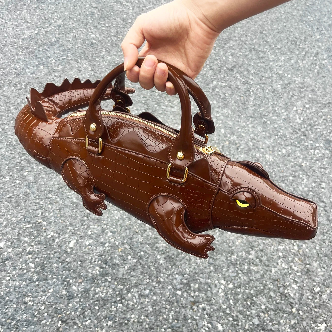 Handmade PU Leather Shoulder Bag