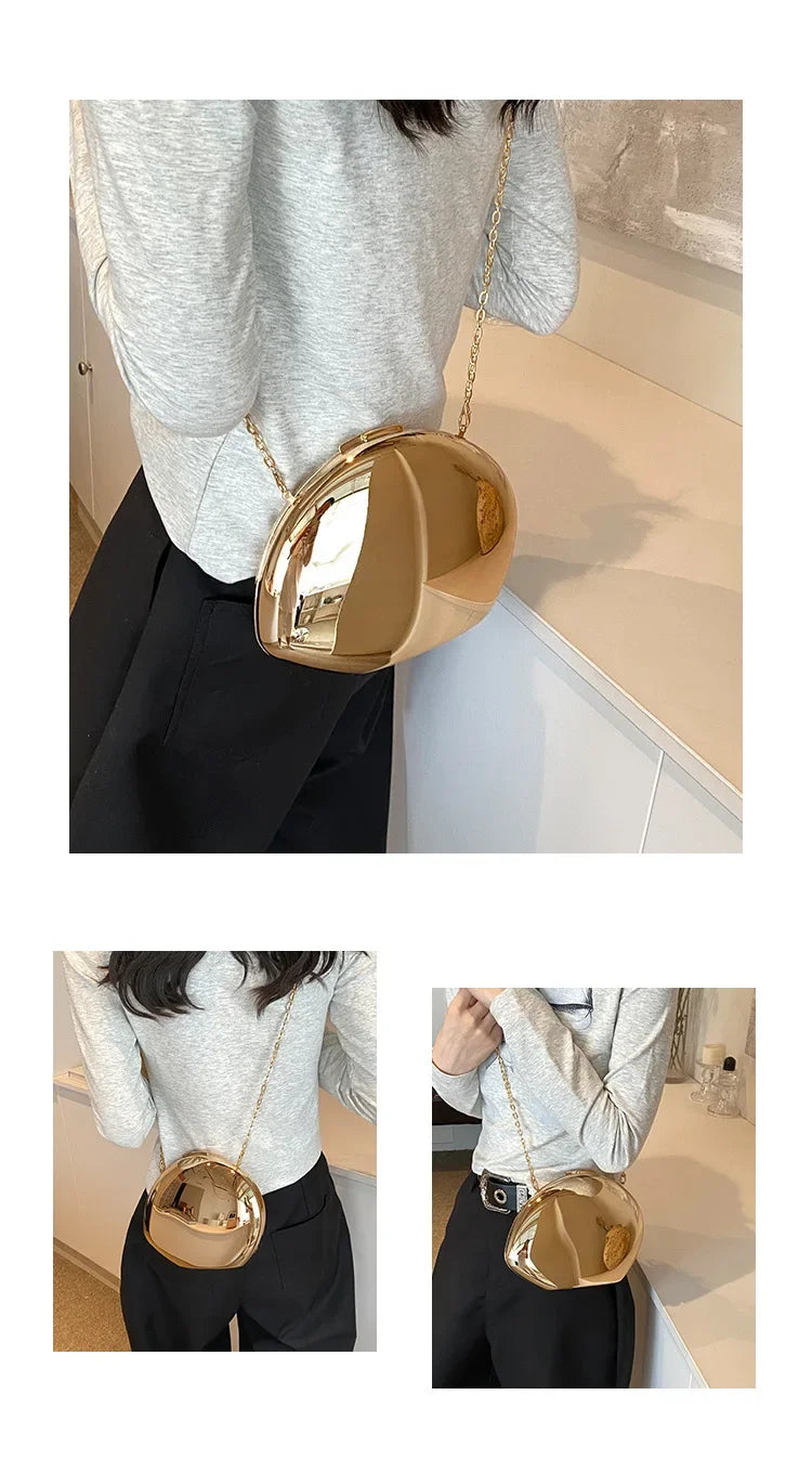 Acrylic Shell Evening Clutch Bag