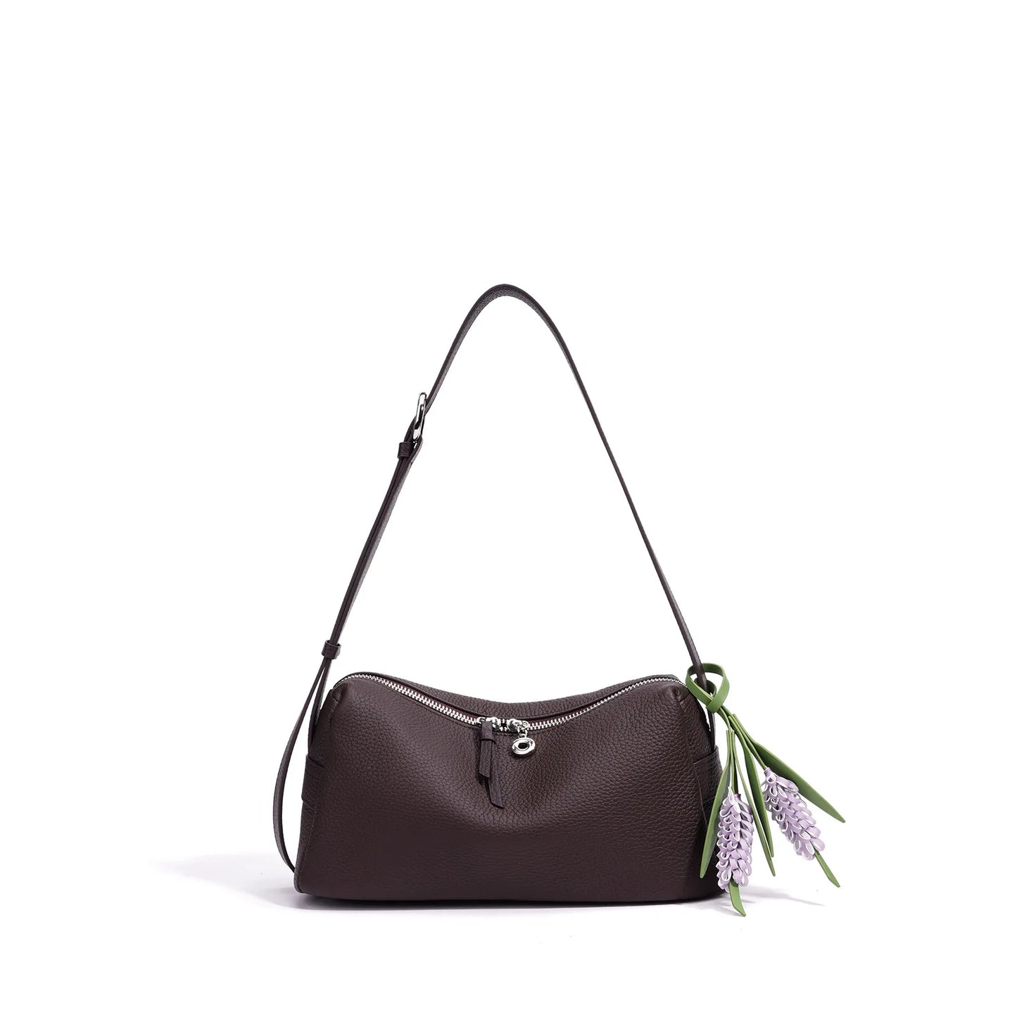 Floral Leather Shoulder Bag