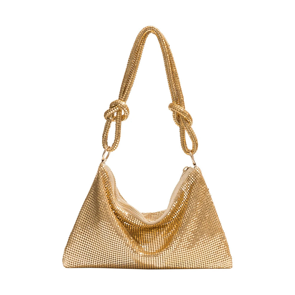 Sequin Handle Evening Clutch Bag