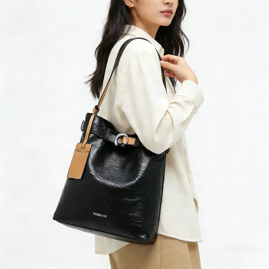 FOXER Women’s Vintage Leather Hobo Bag