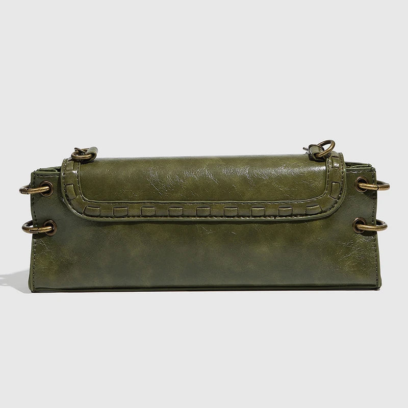 Vintage Turn-Lock Chain Clutch Bag