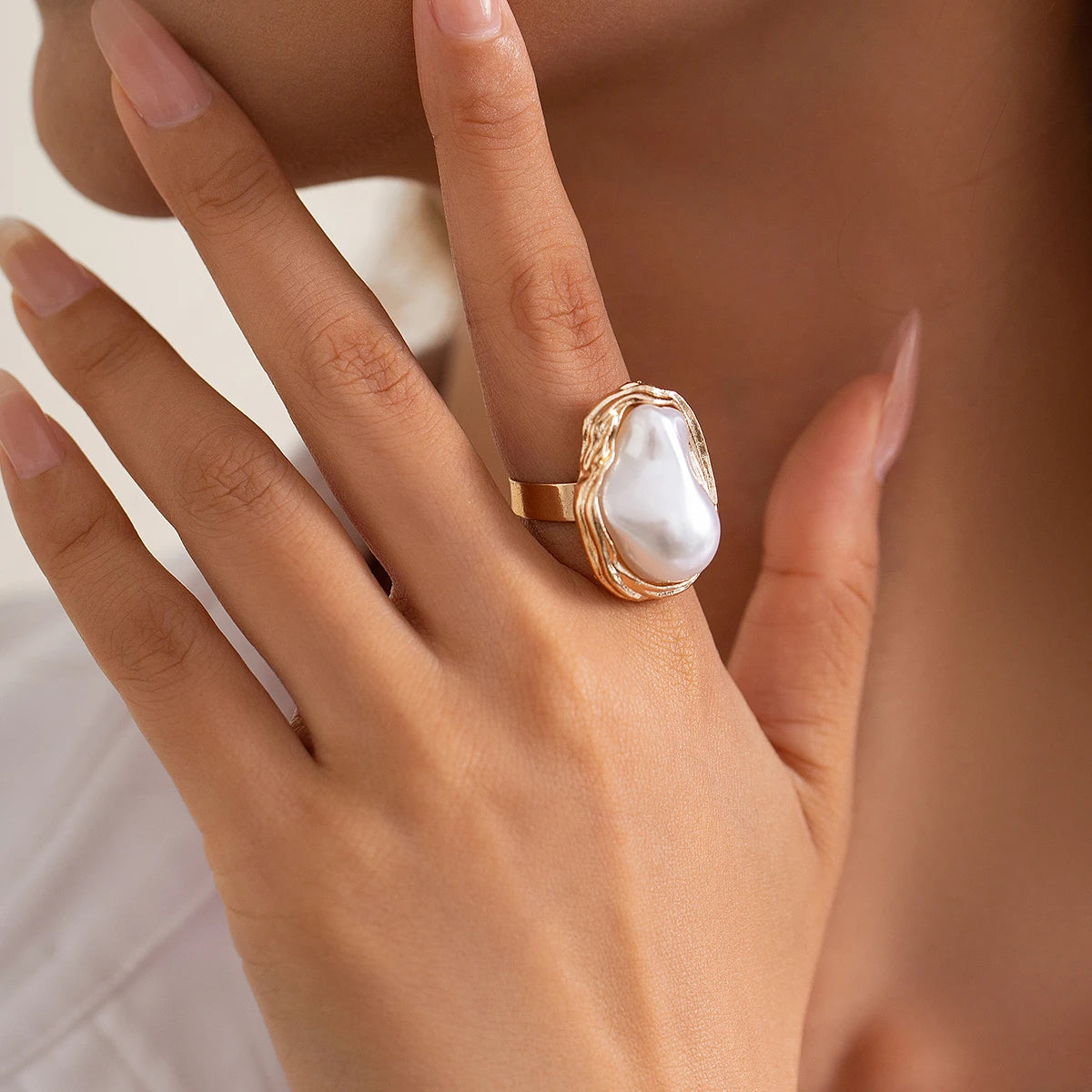 Baroque Pearl Ring