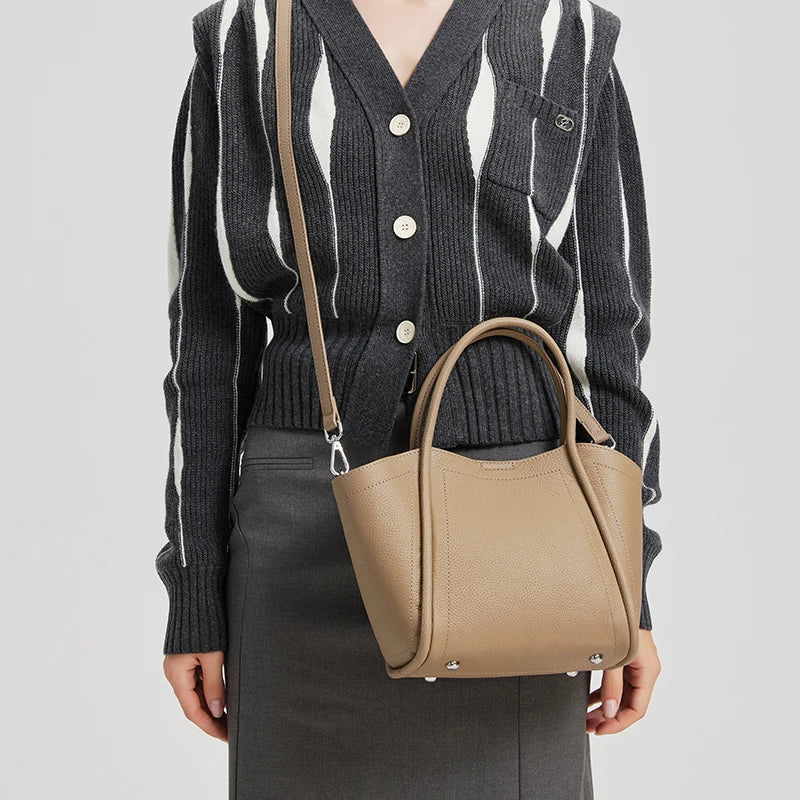 Women’s Vintage Genuine Leather Bat Crossbody Bag