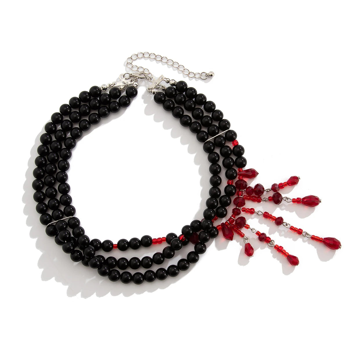 Gothic Pearl Tassel Choker Necklace