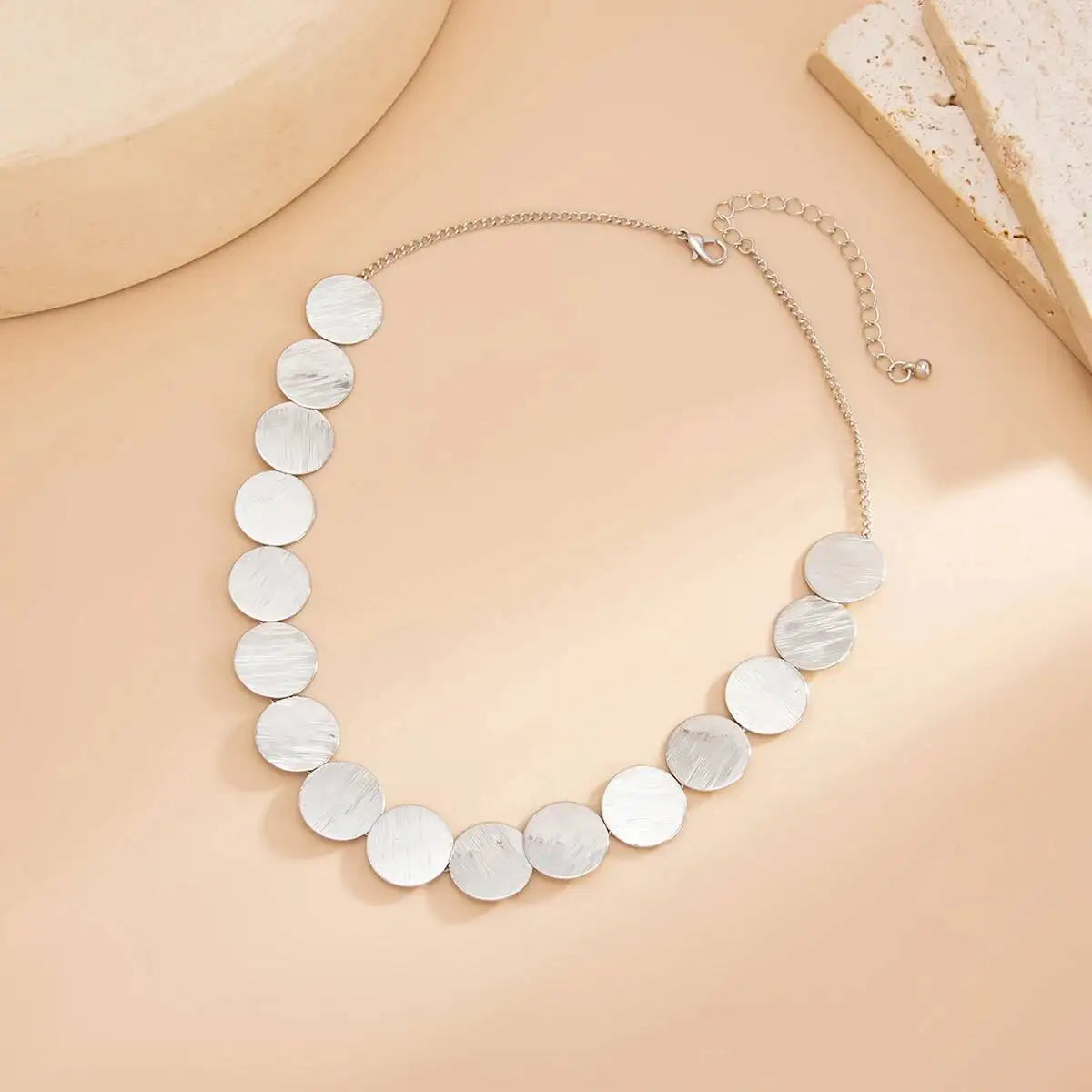 Elegant Metal Sequin Choker