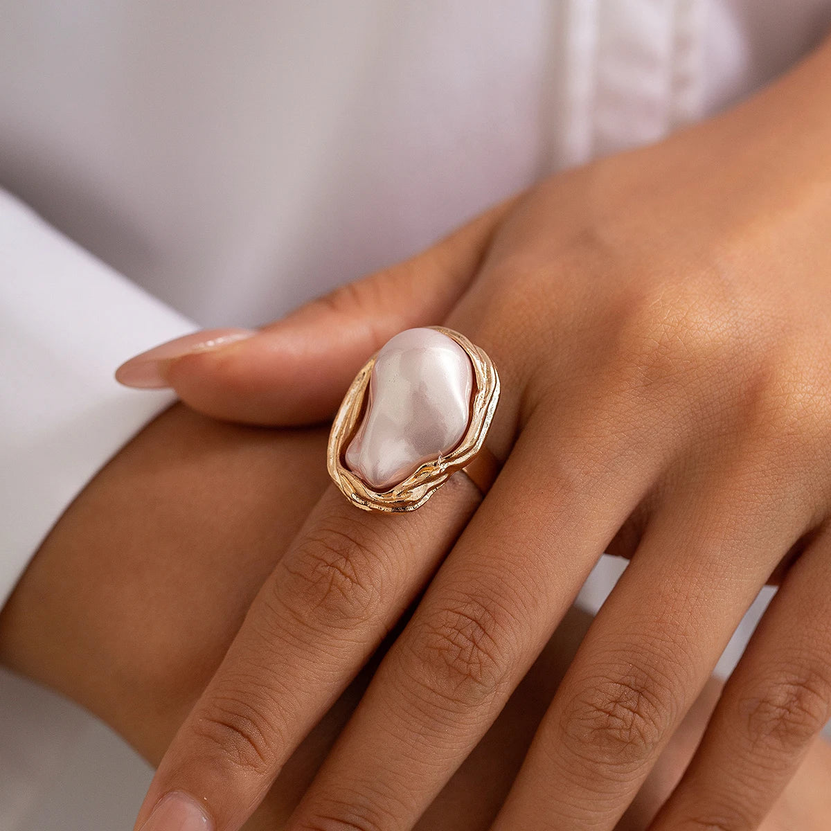 Baroque Pearl Ring