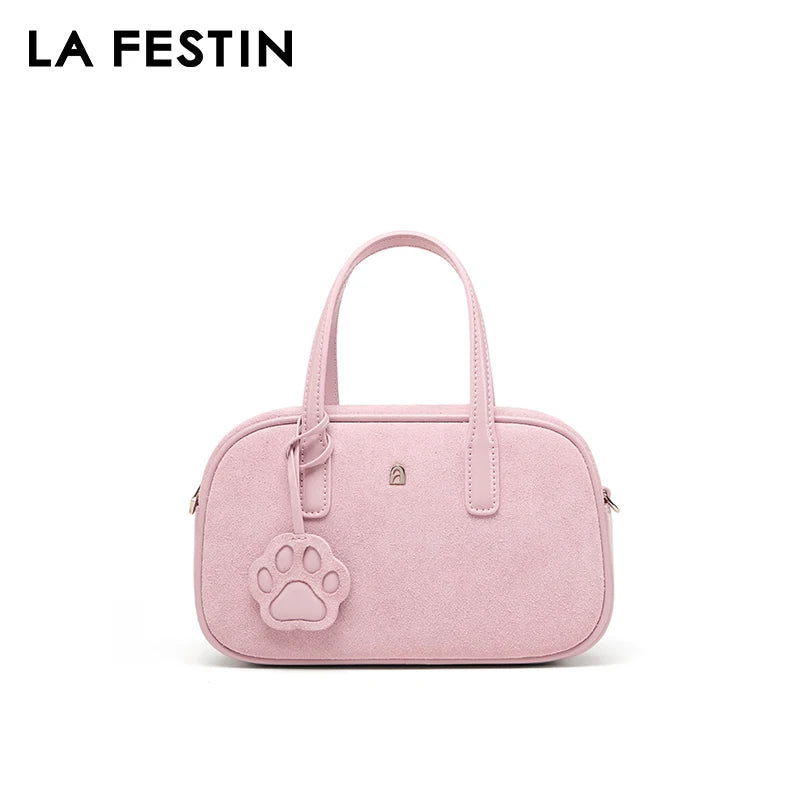 LA FESTIN Suede Shoulder Bag