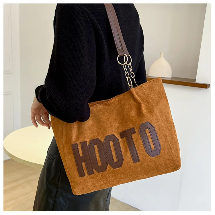 Solid Color Shoulder Bag
