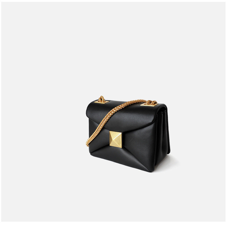 Genuine Leather Square Crossbody Bag
