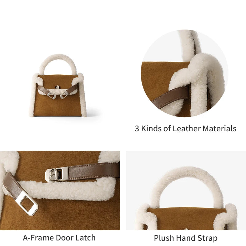 LA FESTIN Plush Winter Shoulder Bag