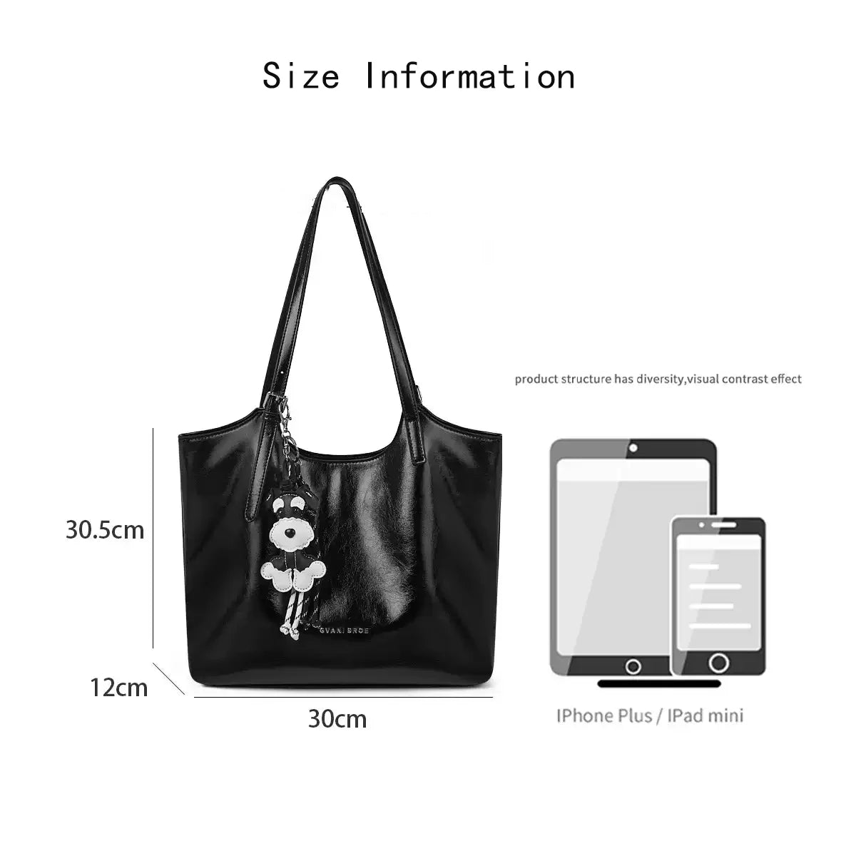 FOXER Soft PU Leather Tote Bag