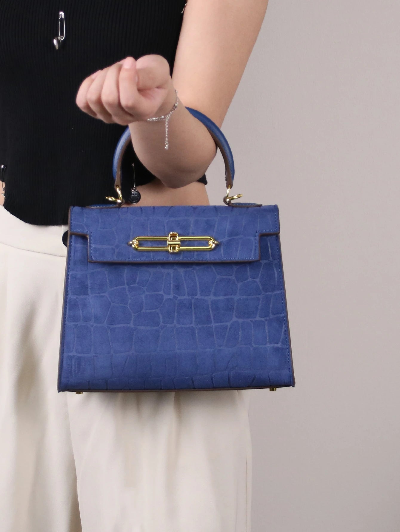 Fall/winter Retro Frosted Crocodile Pattern High-end Bag Temperament