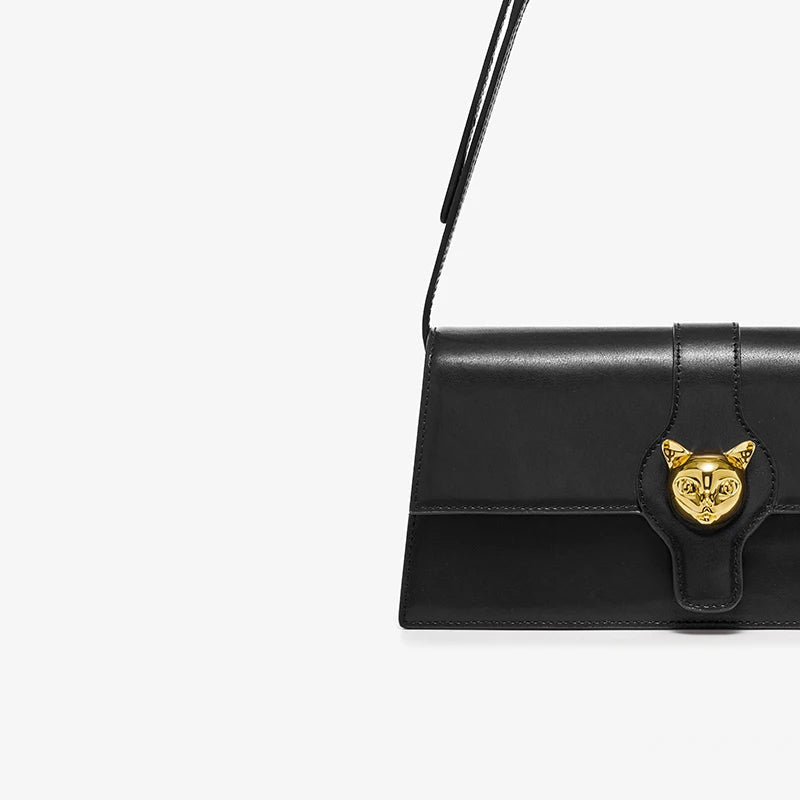 Retro Denim Leather Flap Bag