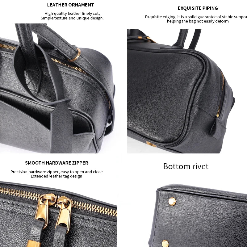Large Leather Tote Shoulder Bag