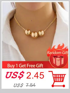 Snake Chain Ball Pendant Choker