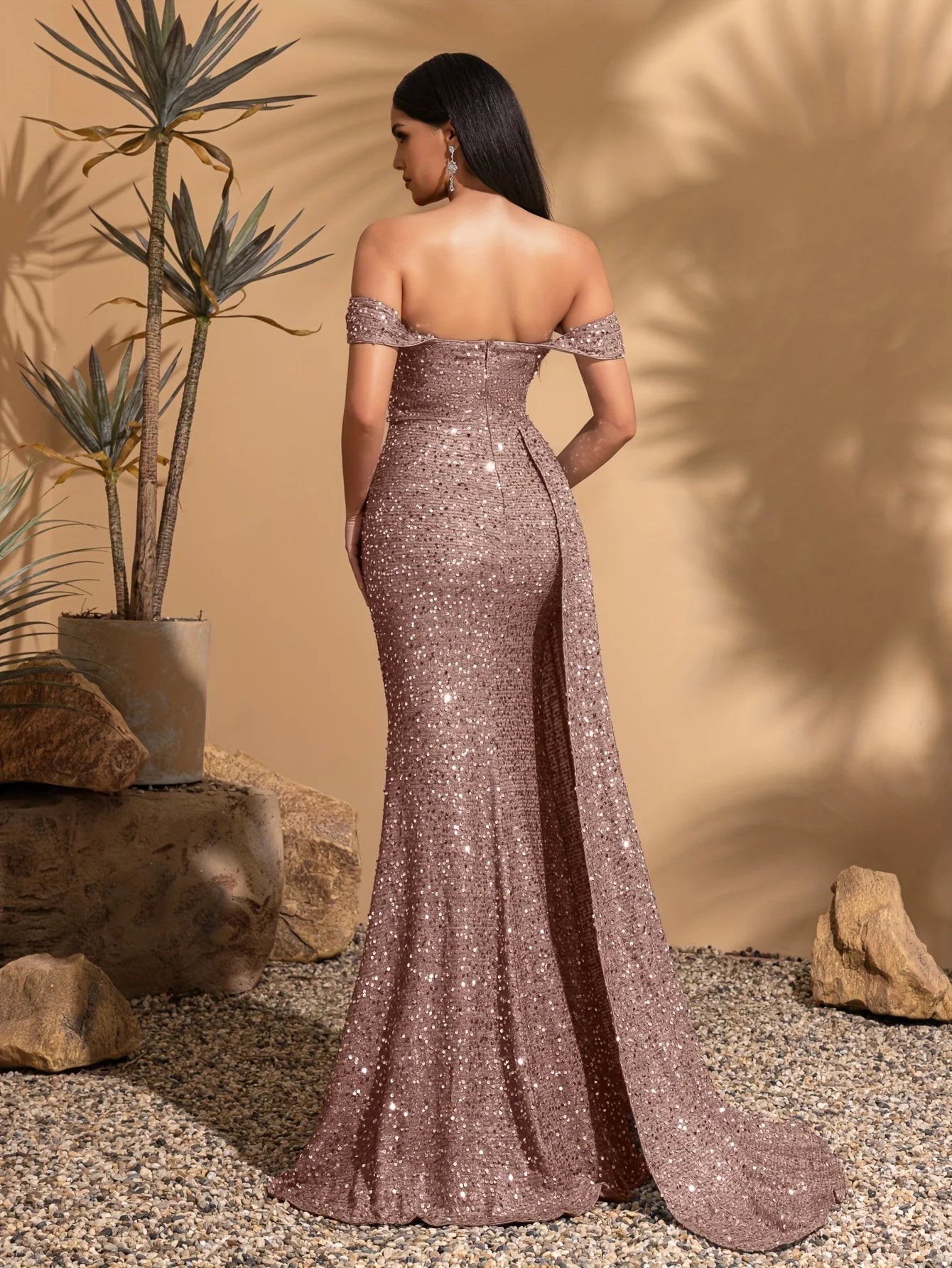Off Shoulder Pleated Party Dress