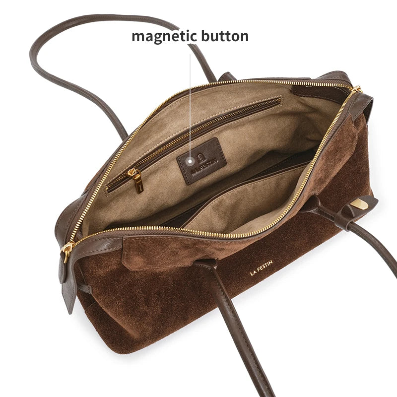 LA FESTIN 2026 Luxury Large Leather Shoulder Bag