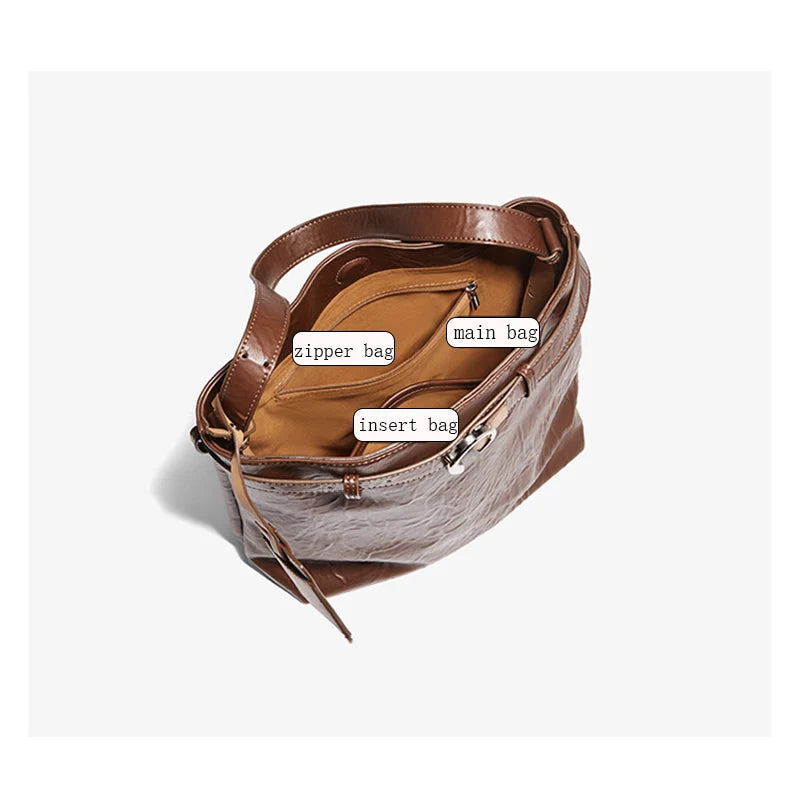 FOXER Women’s Vintage Leather Hobo Bag