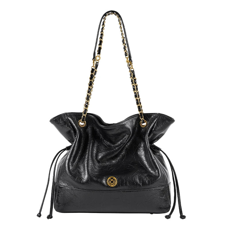FOXER Women’s Large Leather Bucket Bag