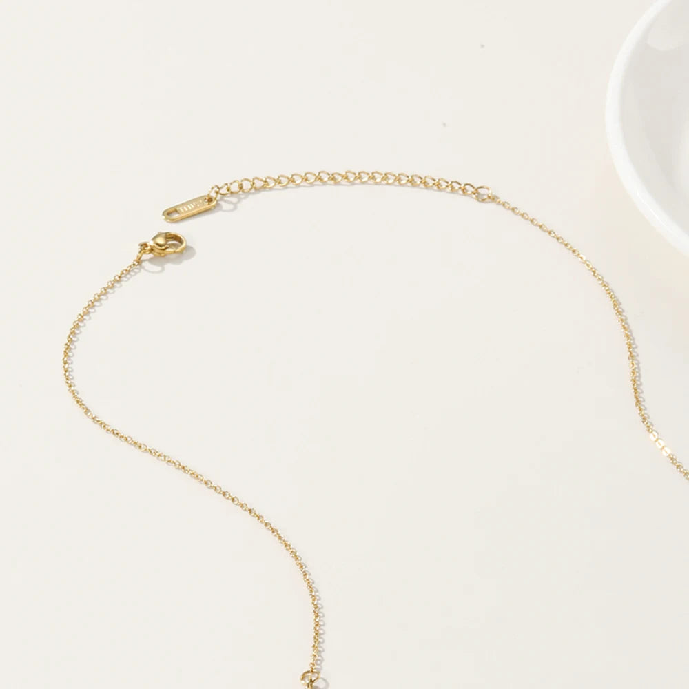 Acrylic & Stone Mixed Chain Necklace