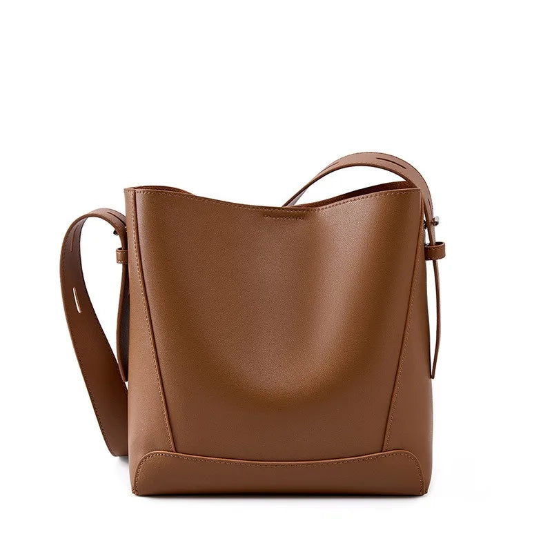 Zency Two-Layer Cow Leather Shopper Bag 2026