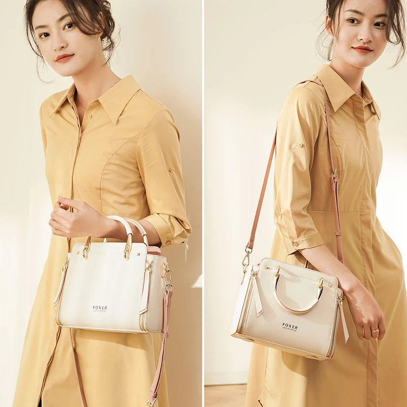 FOXER Leather Tote & Crossbody Bag