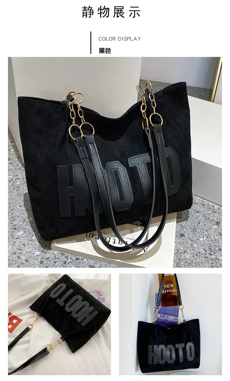 Solid Color Shoulder Bag