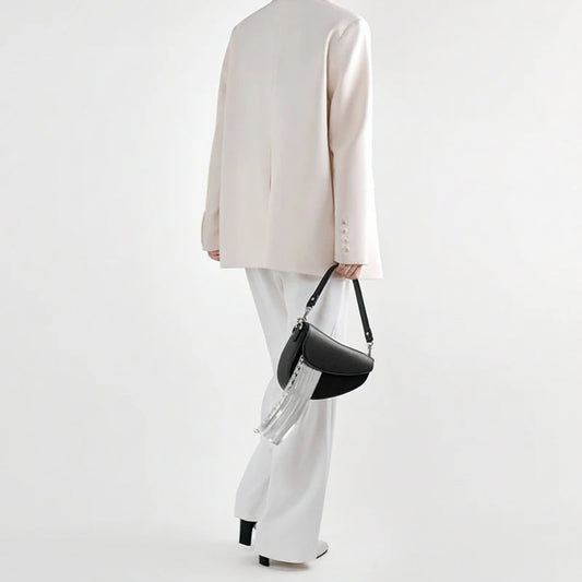 BAFELLI 2026 Leather Tassel Saddle Bag