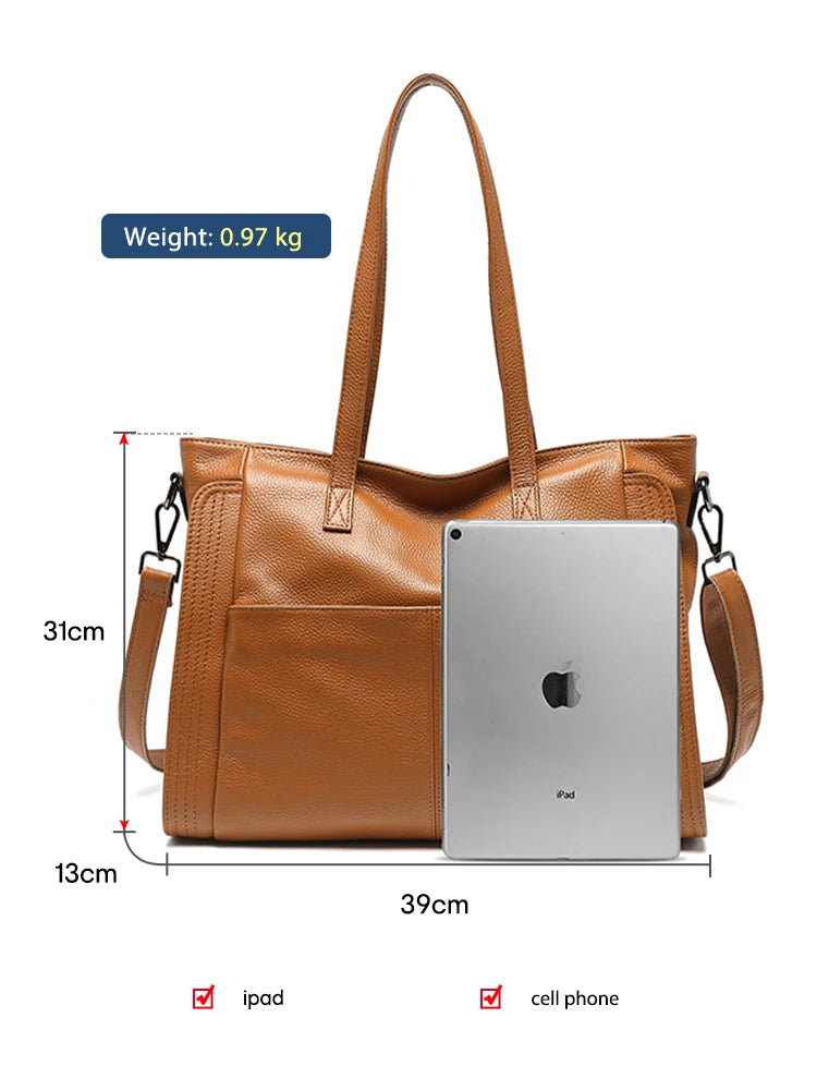 Zency Genuine Leather Shoulder Bag