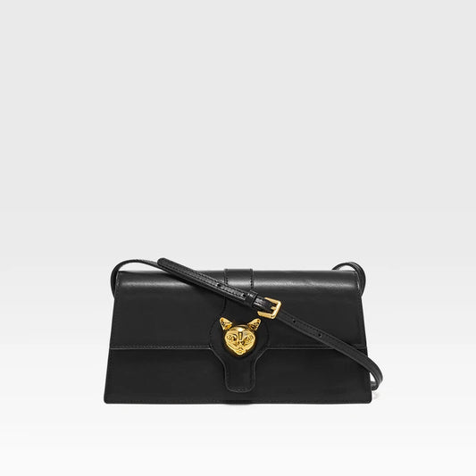 Retro Denim Leather Flap Bag