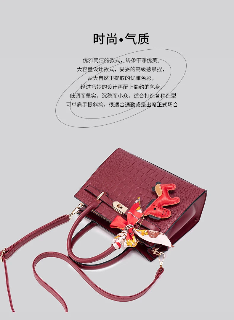 Large Capacity PU Crossbody Bag