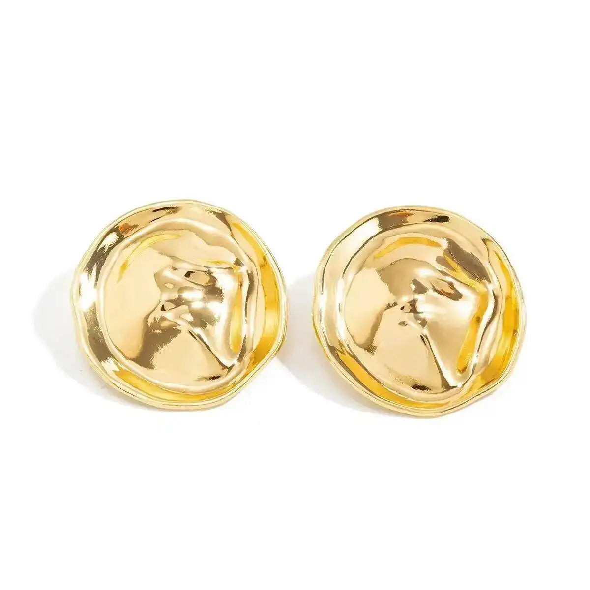 Geometric Round Stud Earrings