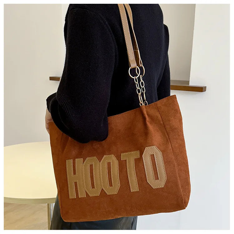 Solid Color Shoulder Bag