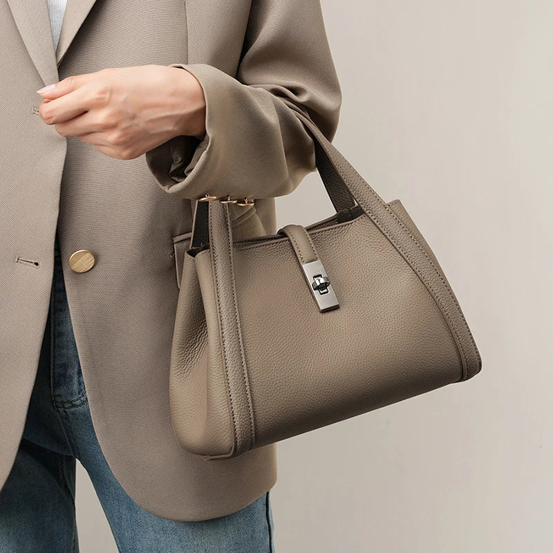 FOXER Leather Bucket Bag