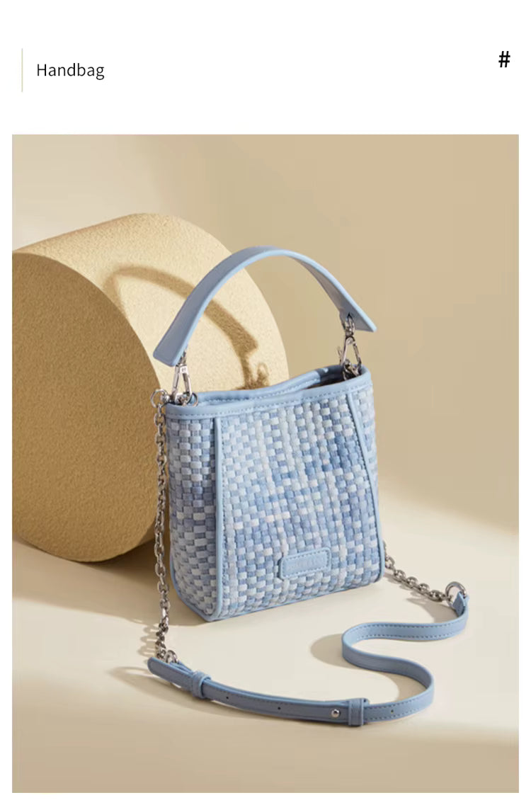 FOXER Woven Mini Chain Crossbody Bag