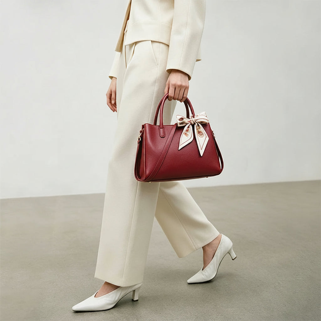 LA FESTIN Leather Top Handle Crossbody Bag