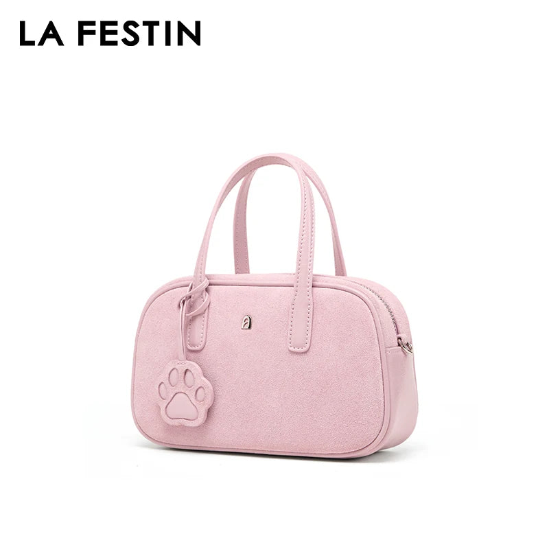 LA FESTIN Suede Shoulder Bag