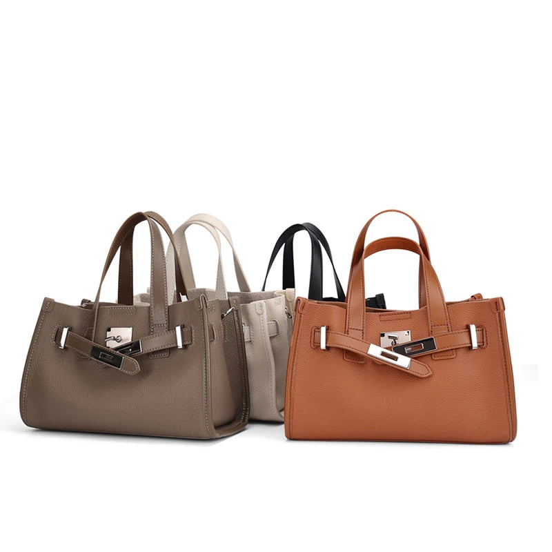 Retro Genuine Leather Tote Bag 2026