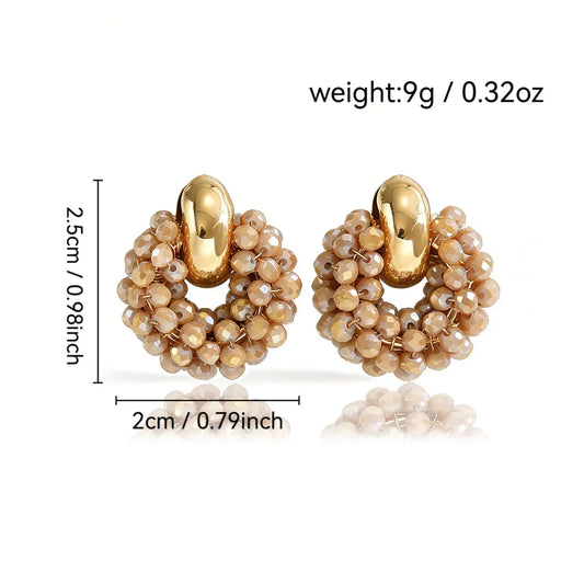 Handcrafted Bohemian-Style Minimalist Elegant Beaded Earrings Unique Design