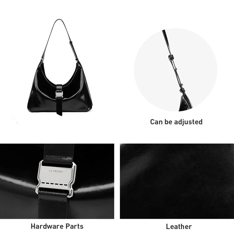 LA FESTIN Large Leather Crossbody Bag