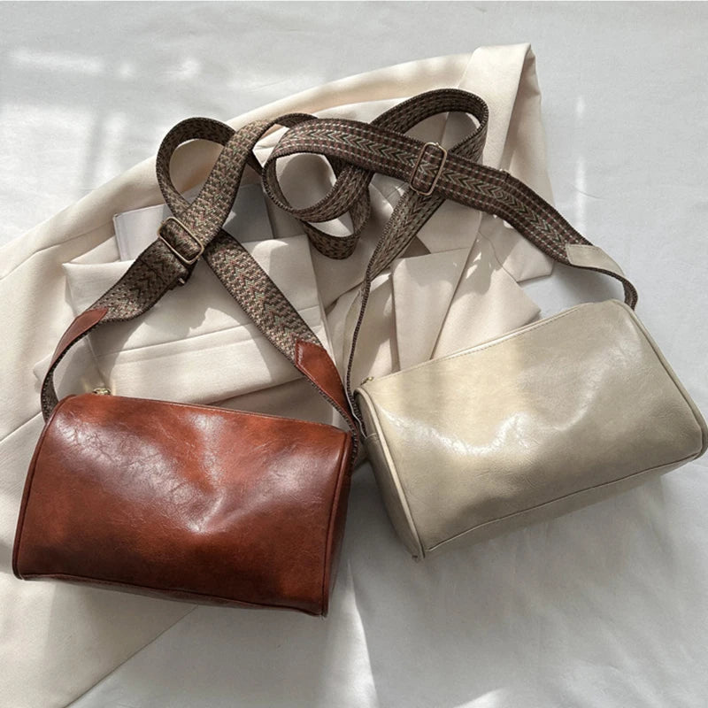 Vintage Boston Leather Crossbody Bag