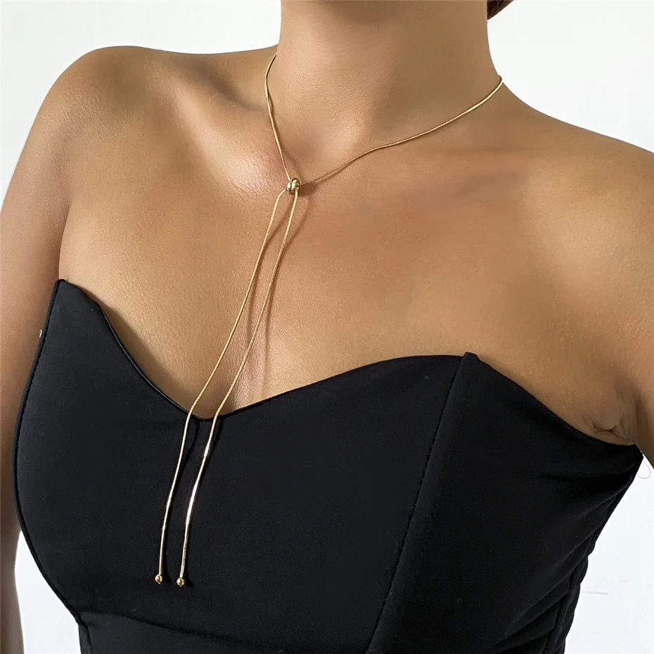 Snake Chain Ball Pendant Choker