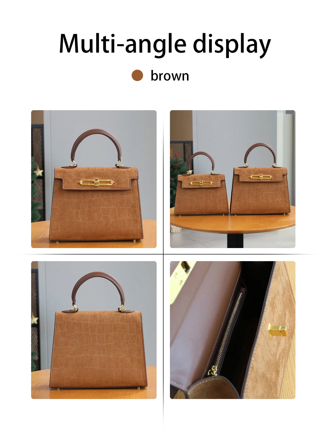 Fall/winter Retro Frosted Crocodile Pattern High-end Bag Temperament