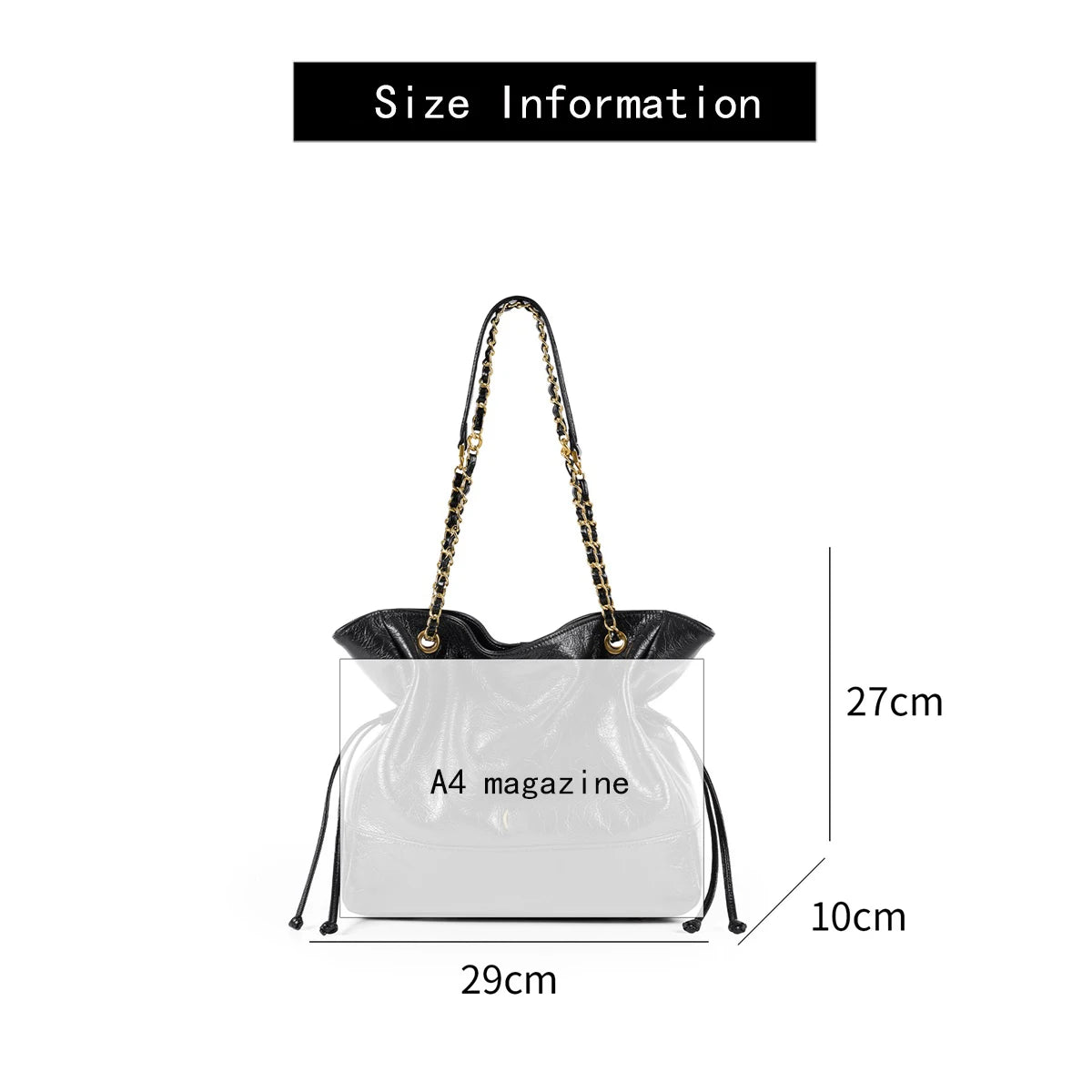 FOXER Women’s Large Leather Bucket Bag