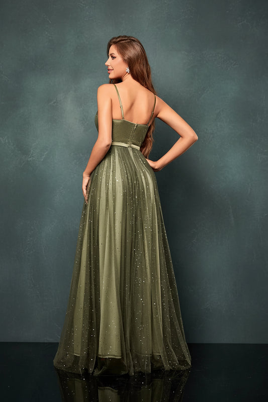Halter Silver Sequin Evening Dress