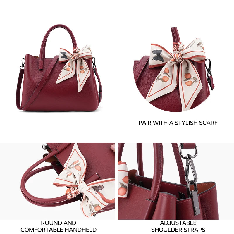 LA FESTIN Leather Top Handle Crossbody Bag