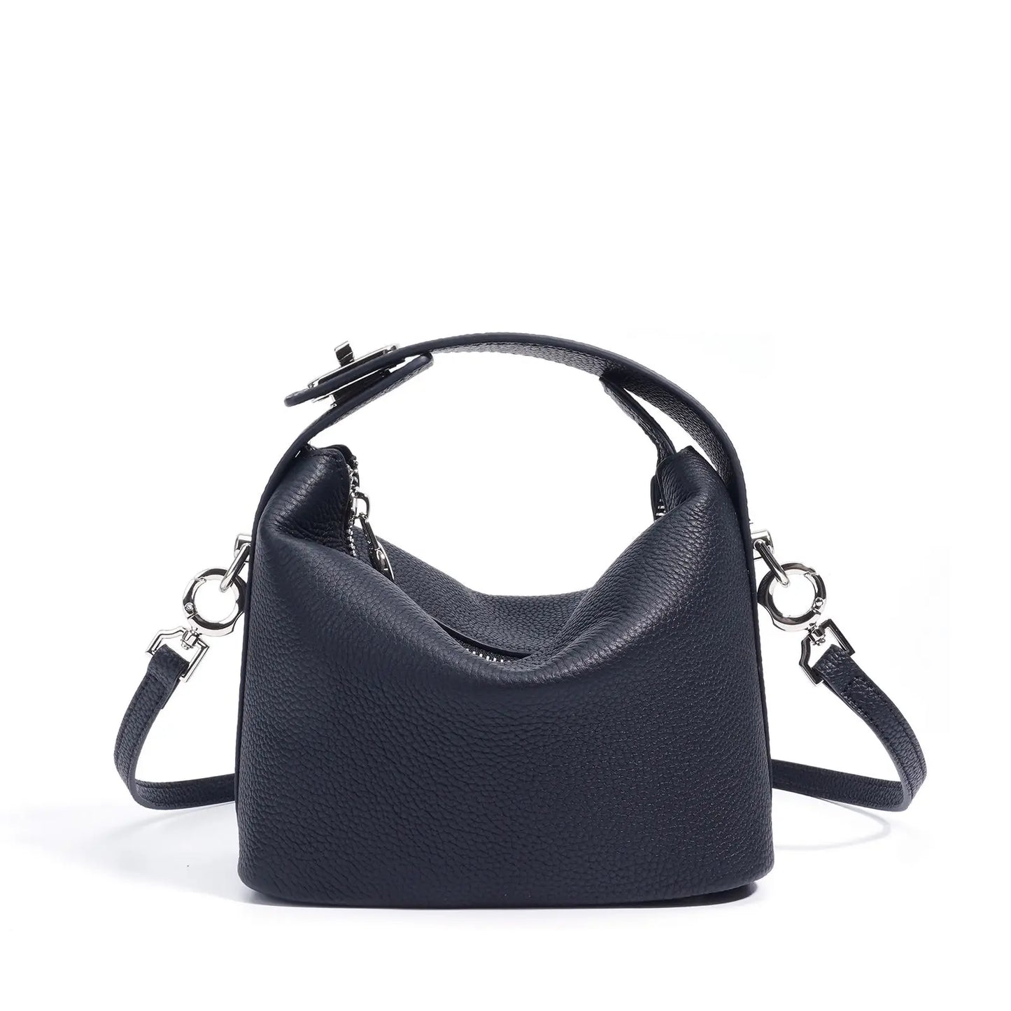 Mini Leather Tote Crossbody Bag