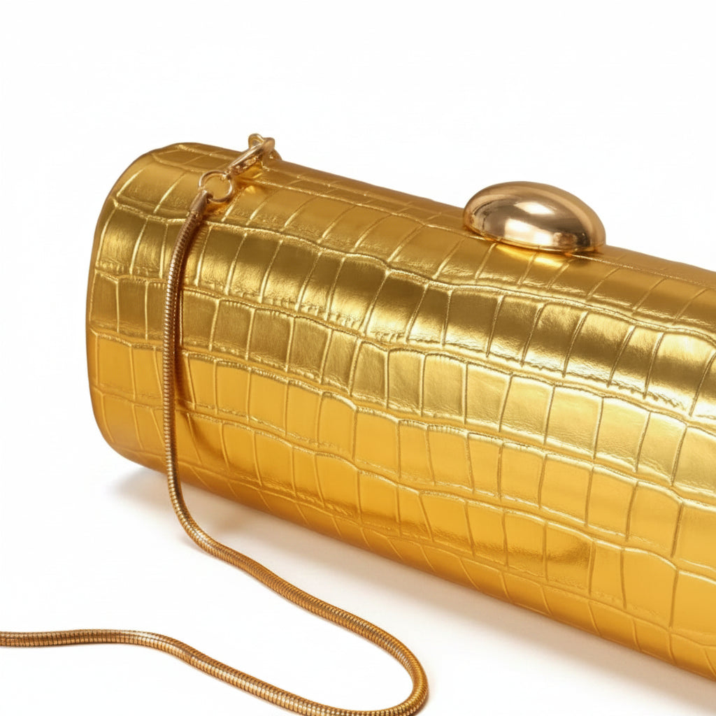 Ic Pu Leather Box Bag Female Glossy Golden Elegant